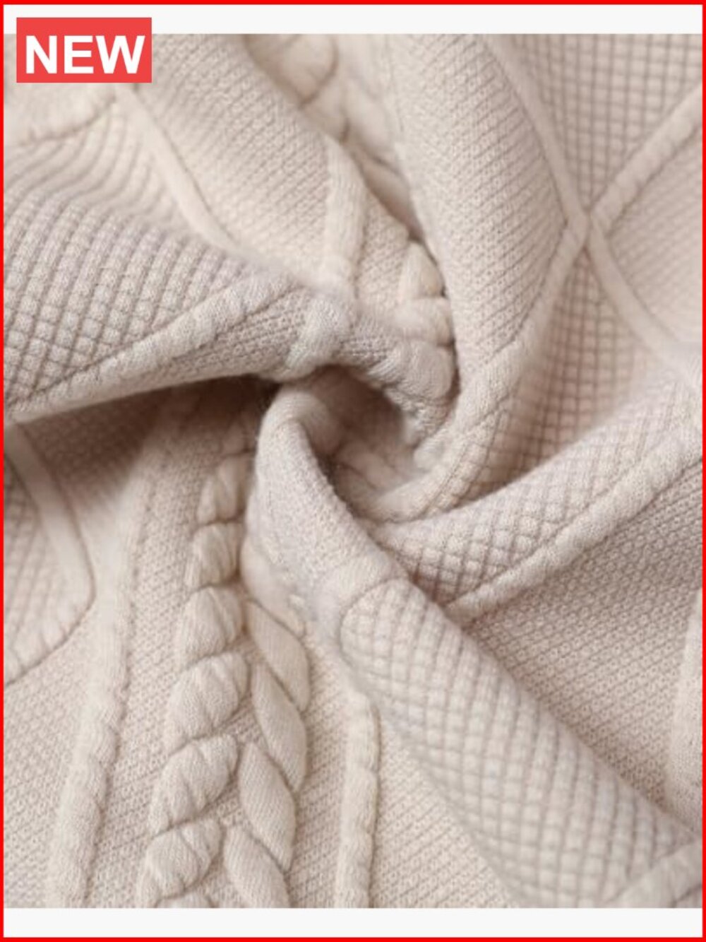 Argyle Cable Cardigan Lightweight Cropped Stand Collar Long Sleeve Metal Button - Picture 6 of 7